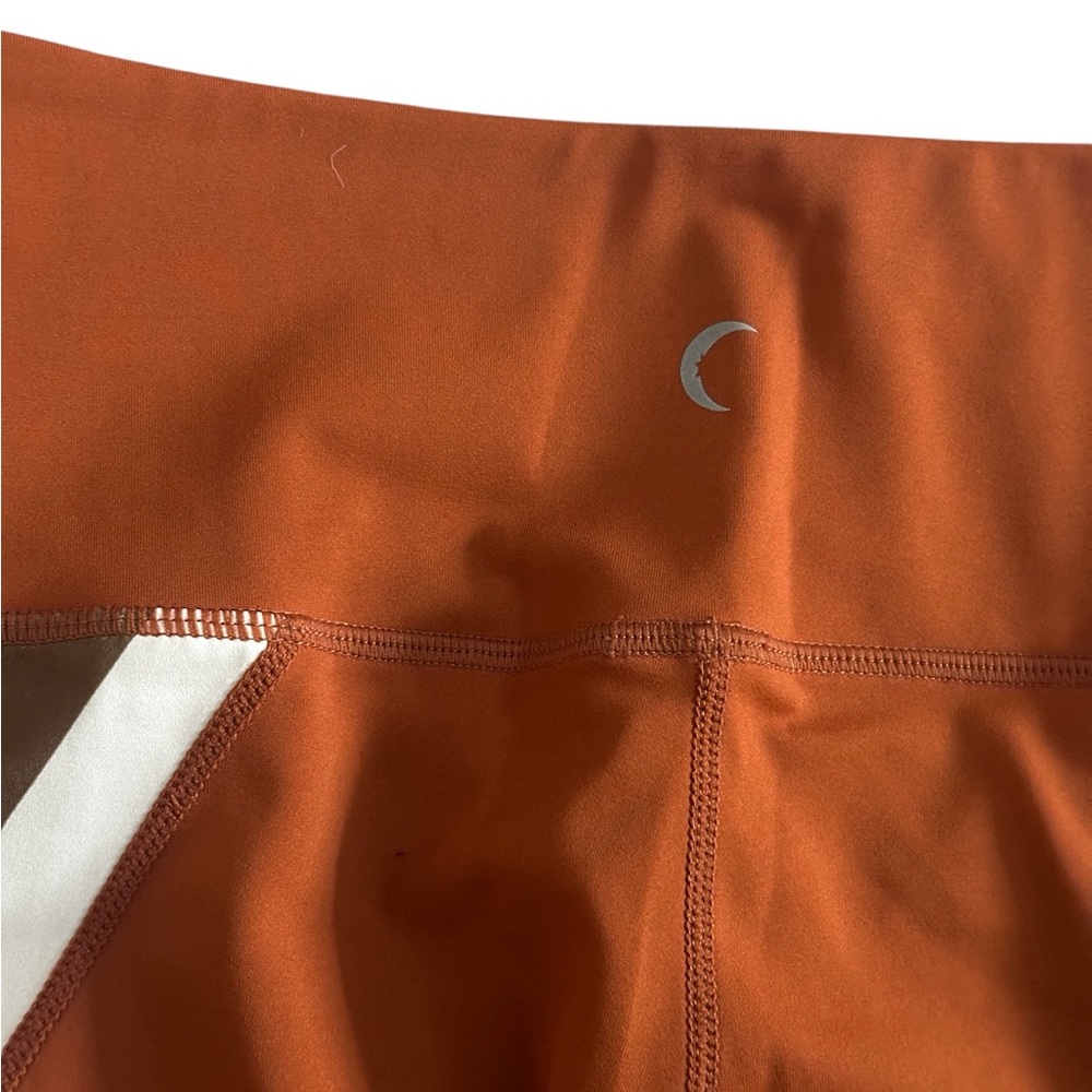 Zyia Active Joplin Stripe 7/8 Crop Burnt Orange Leggings Womens 6-8 - Picture 5 of 7